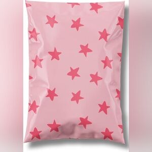 Poly Mailers 14.5"x19" Pink Stars- 25 Pack